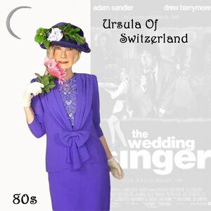 Long Sleeve Formal Purple Dress Mother of Bride or Groom - 80s Vintage